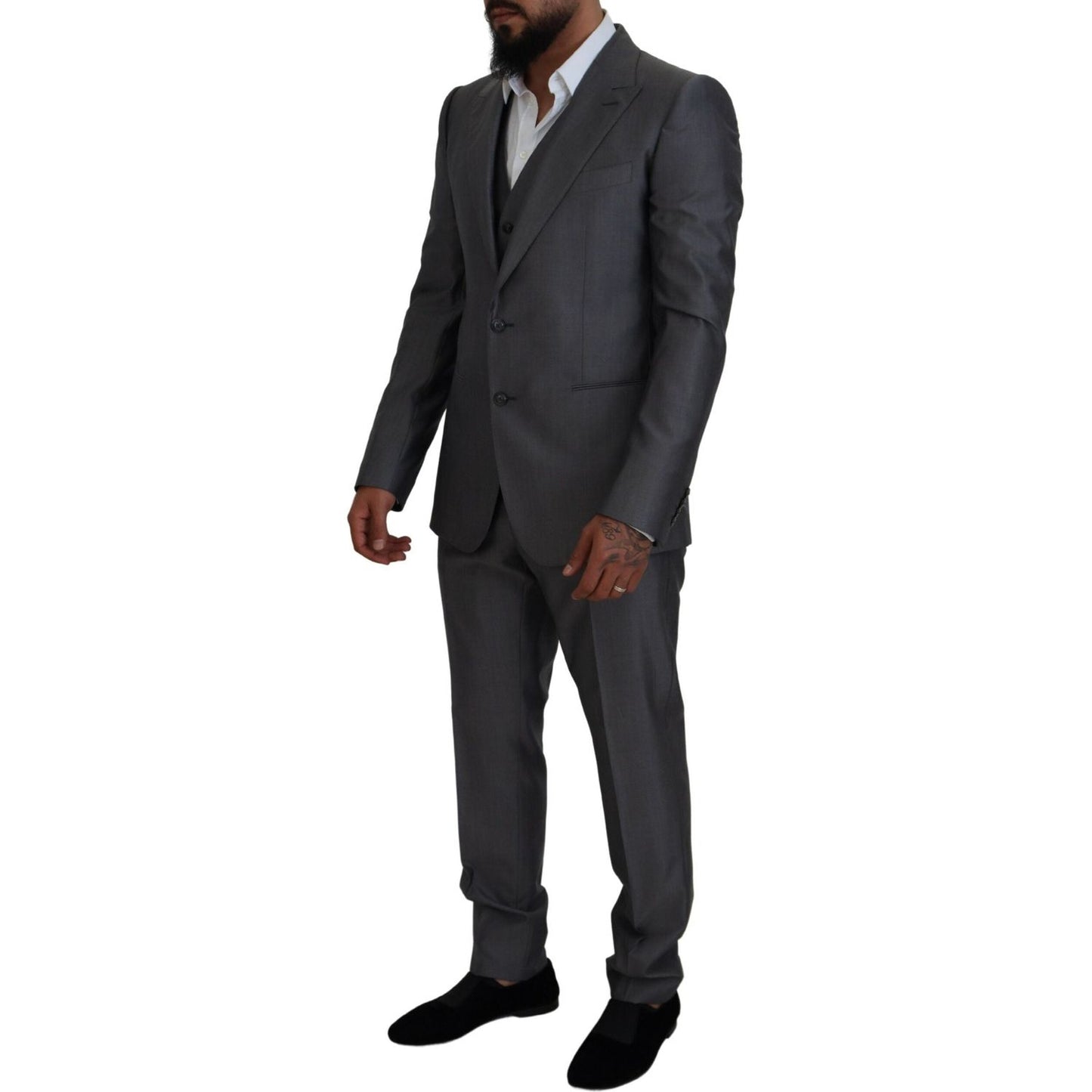 Dolce & Gabbana Gray SICILIA 3 Piece Slim Fit Suit