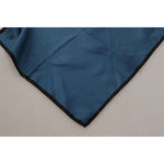 Dolce & Gabbana Black Blue DG Crown Printed Square Handkerchief Scarf MS6284