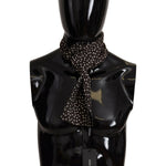 Dolce & Gabbana Elegant Silk Polka Dot Men's Scarf Dolce & Gabbana Black