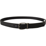 Dolce & Gabbana Black Leather Metal Logo Buckle Belt BEL8529-95