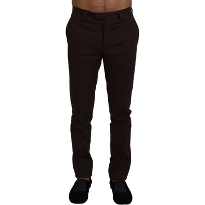 BENCIVENGA Brown Cotton Tapered Formal Men Pants 1728,67345645728,BENCIVENGA,Brown,Clothing,Dress Pants - Pants - Clothing,IT48 | M,Jeans & Pants - Men - Clothing,Material: 80% Cotton 20% Elastane,Men,Men - Clothing,New with tags,Pants - Clothing