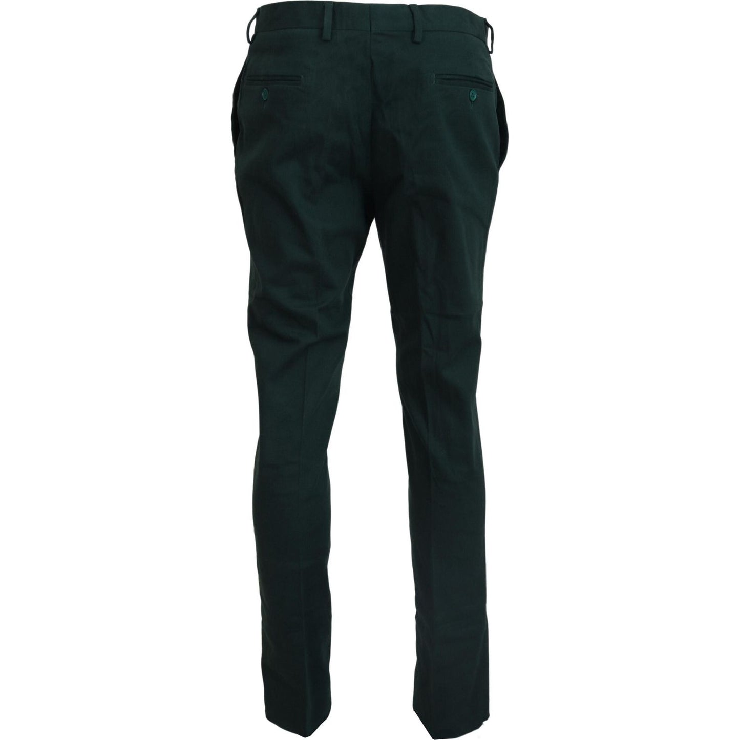 BENCIVENGA Dark Green Cotton Skinny Men Pants