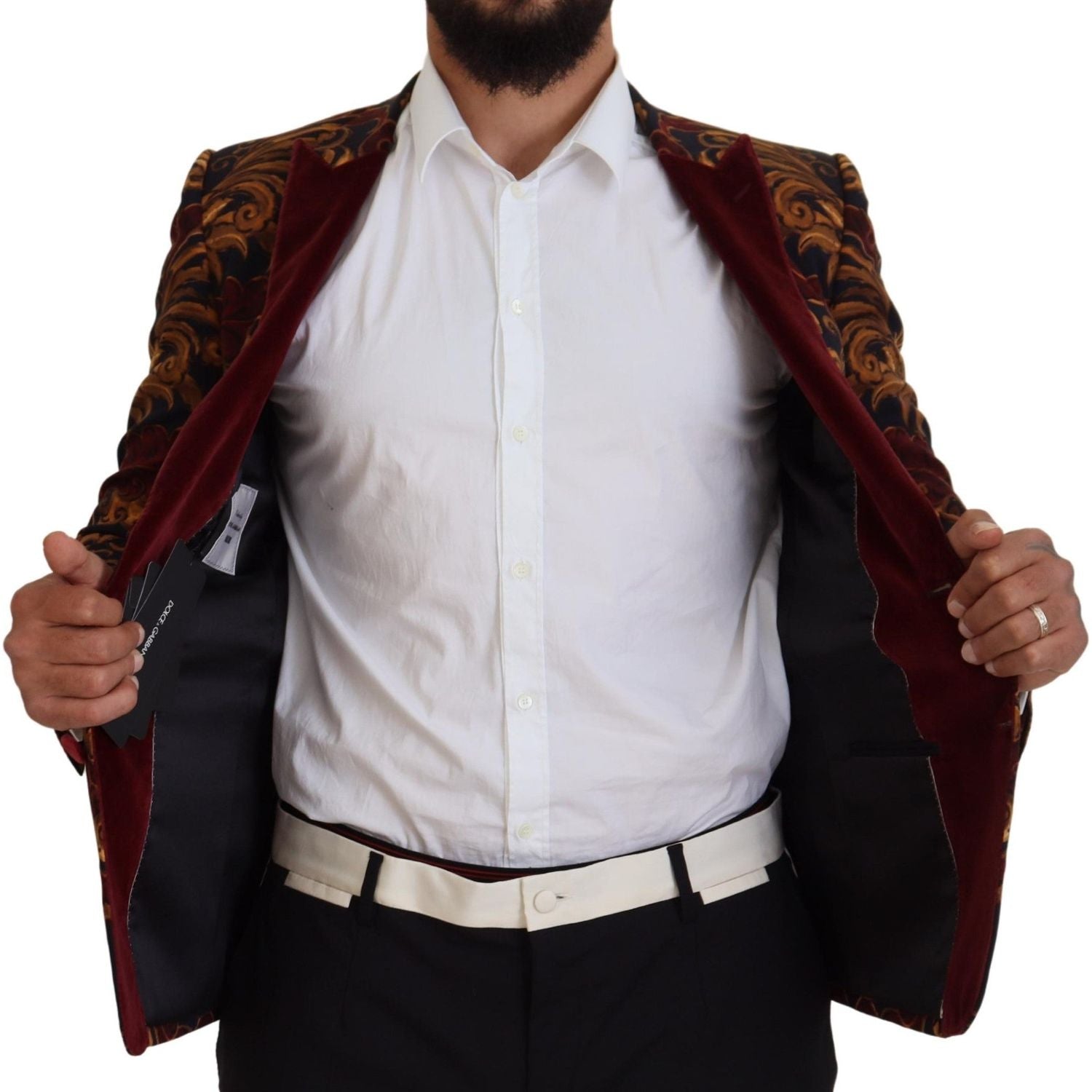 Dolce & Gabbana Multicolor Floral Single Breasted Martini Blazer