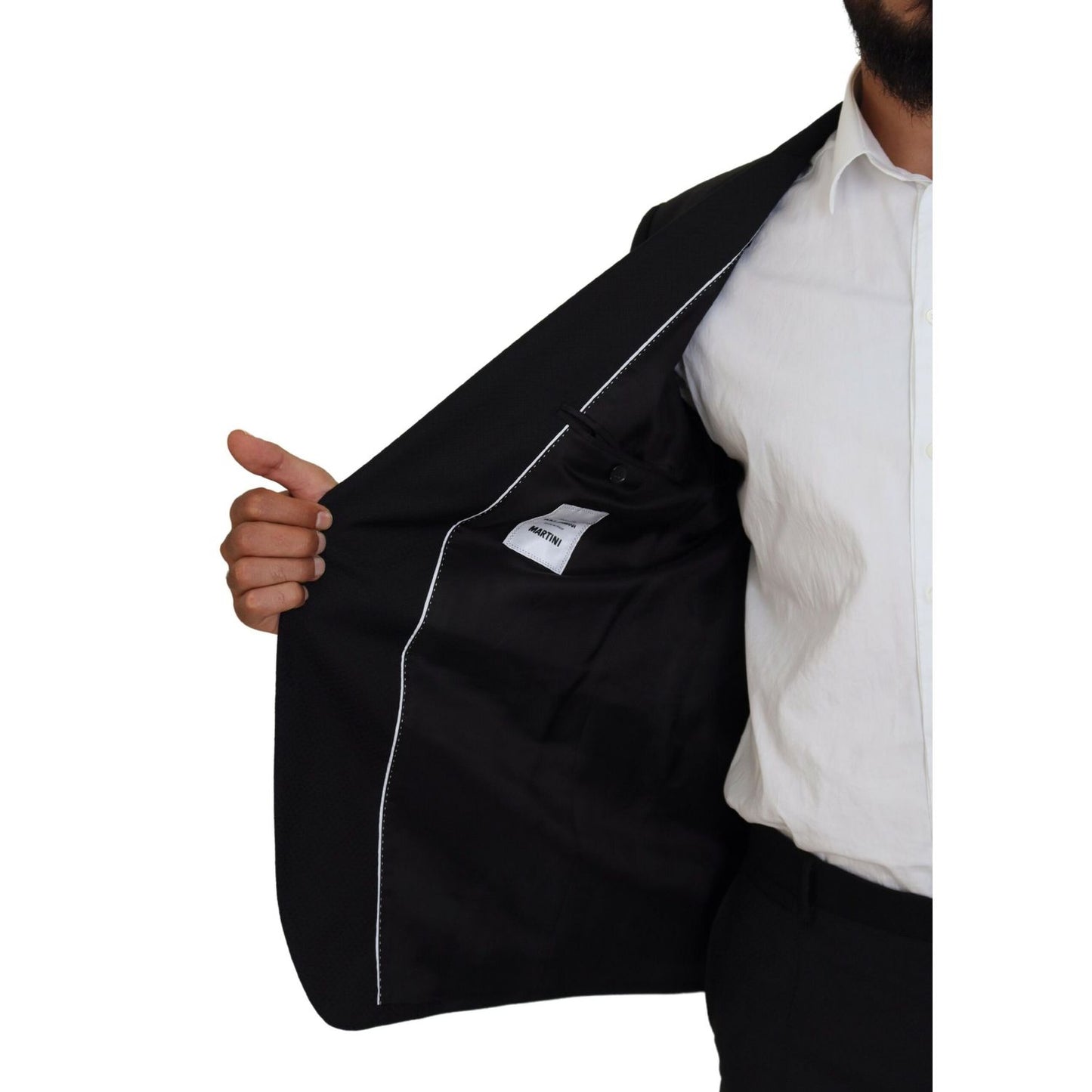 Dolce & Gabbana Black Single Breasted 2 Piece MARTINI Suit