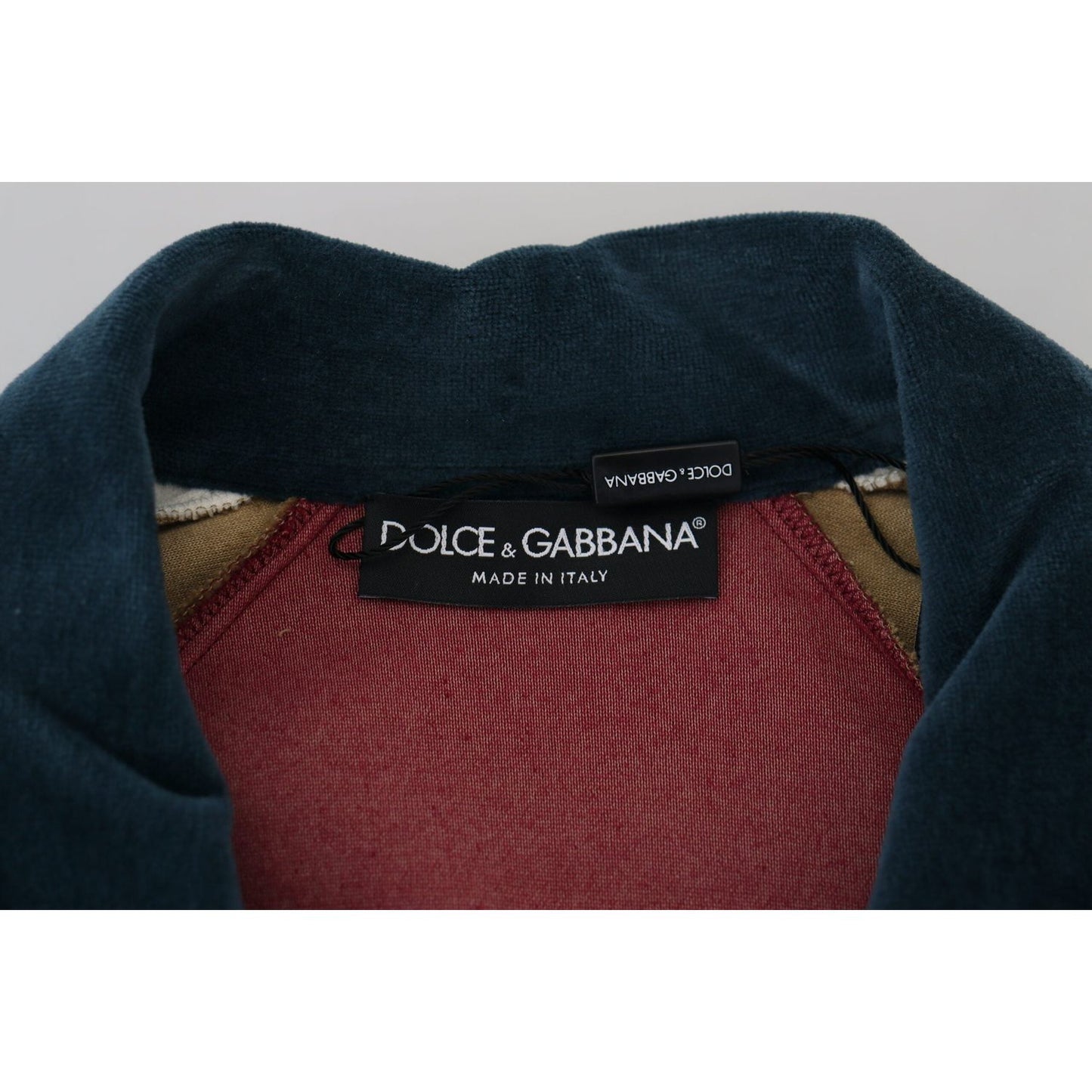 Dolce & Gabbana Multicolor Cotton Collared Pullover Sweater