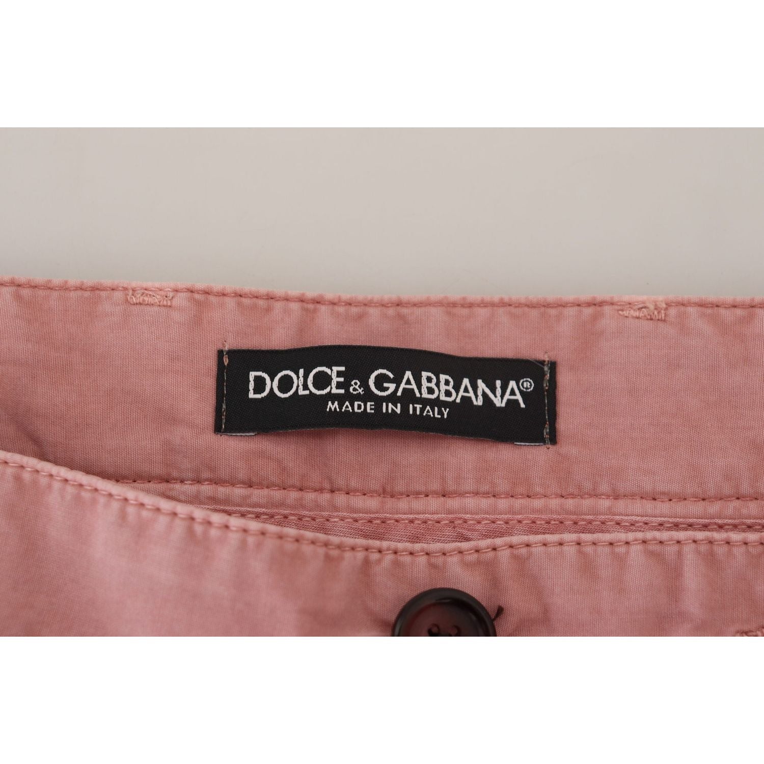 Dolce & Gabbana Pink Chinos Cotton Casual Mens Shorts
