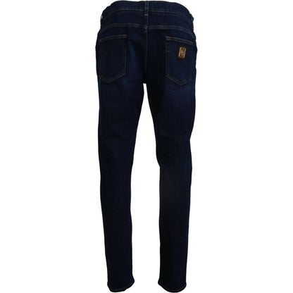 Dolce & Gabbana Dark Blue Cotton Denim SKINNY Jeans