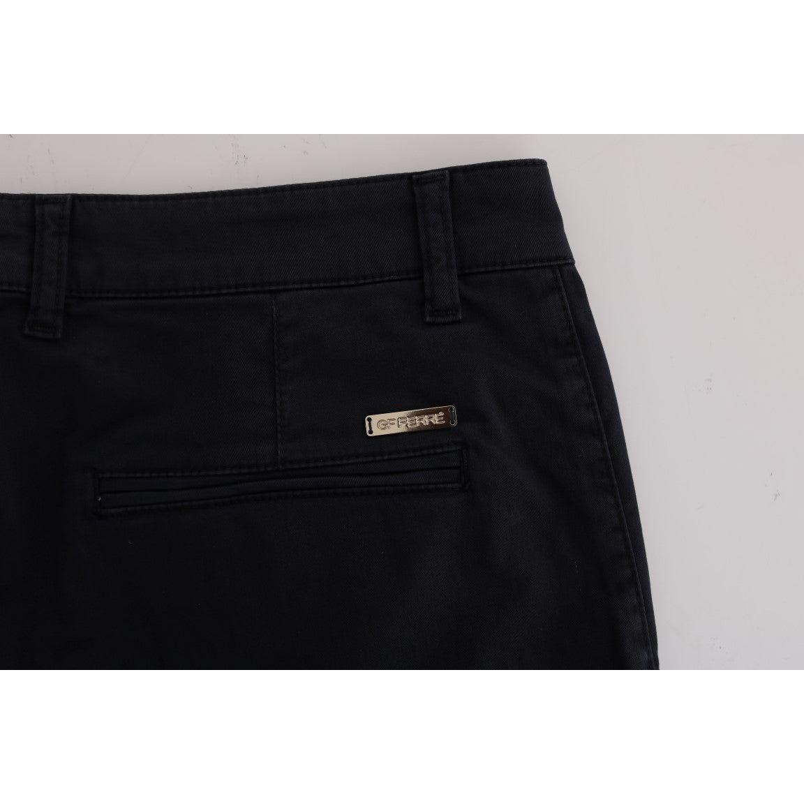 GF Ferre Blue Cotton Stretch Chinos Pants SIG60462-2