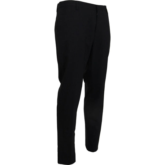 Dolce & Gabbana Gray Wool Stretch Dress Formal Slim Fit Pant