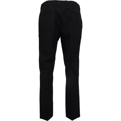 Dolce & Gabbana Gray Wool Stretch Dress Formal Slim Fit Pant