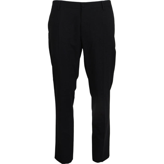 Dolce & Gabbana Gray Wool Stretch Dress Formal Slim Fit Pant