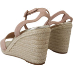 Prada Pink Suede Leather Ankle Strap Sandals