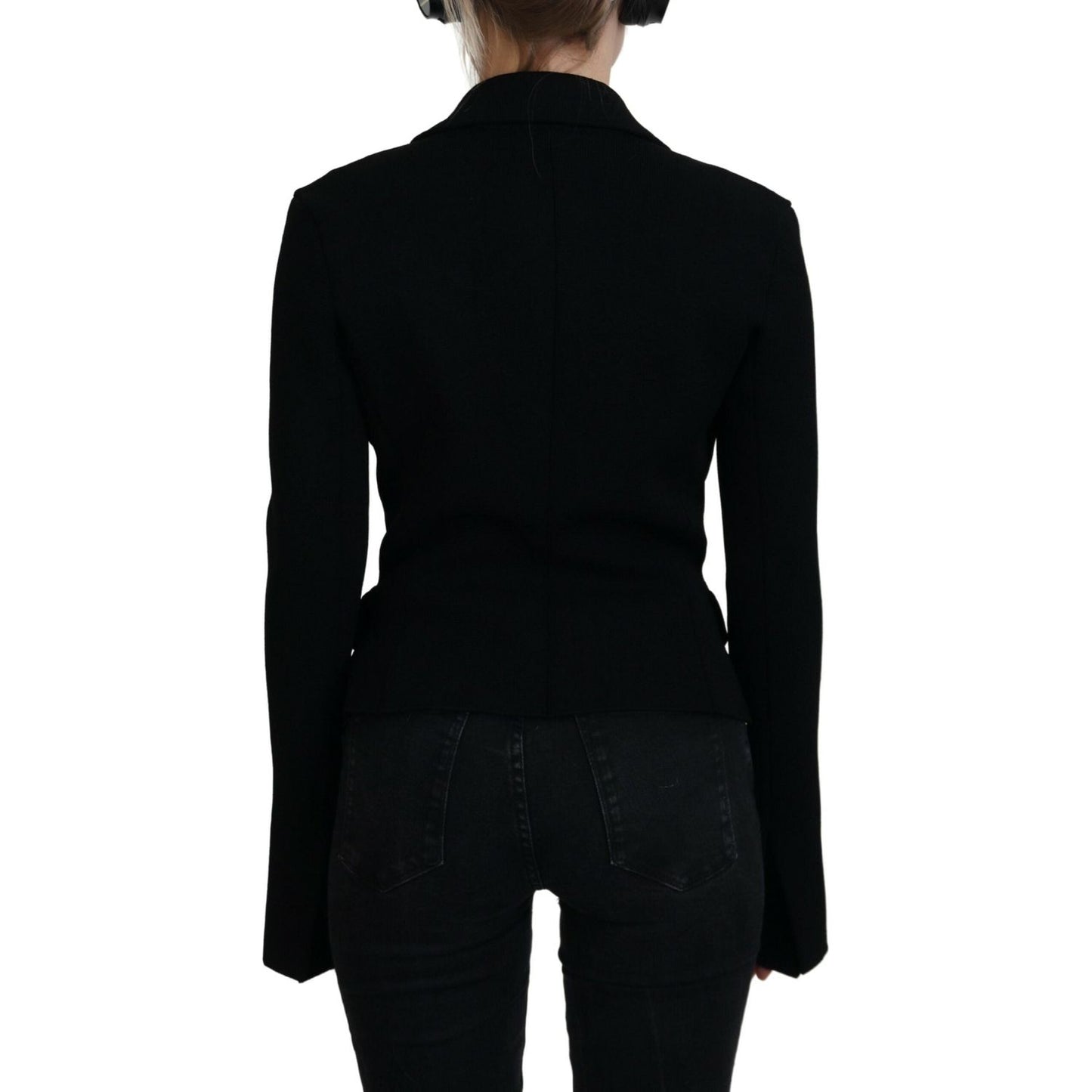 Dolce & Gabbana Black Button Cardigan Blazer Viscose Jacket 10% Nylon,15% Polyester,1728,3% Elastane,67345645728,Black,Blazers - Suits & Blazers - Clothing,Clothing,Dolce & Gabbana,IT38 | XS,Material: 72% Viscose,New with tags,Suits & Blazers - Clothing,S