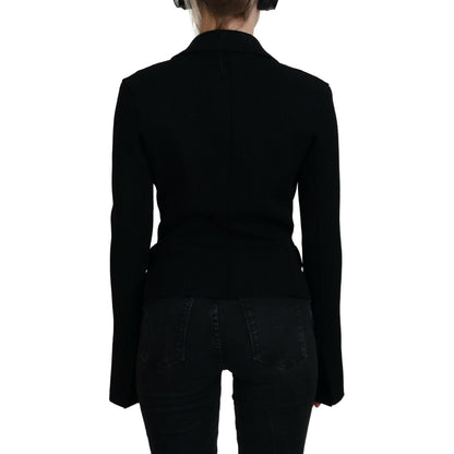 Dolce & Gabbana Black Button Cardigan Blazer Viscose Jacket 10% Nylon,15% Polyester,1728,3% Elastane,67345645728,Black,Blazers - Suits & Blazers - Clothing,Clothing,Dolce & Gabbana,IT38 | XS,Material: 72% Viscose,New with tags,Suits & Blazers - Clothing,S