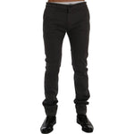 GF Ferre Gray Cotton Stretch Chinos Pants
