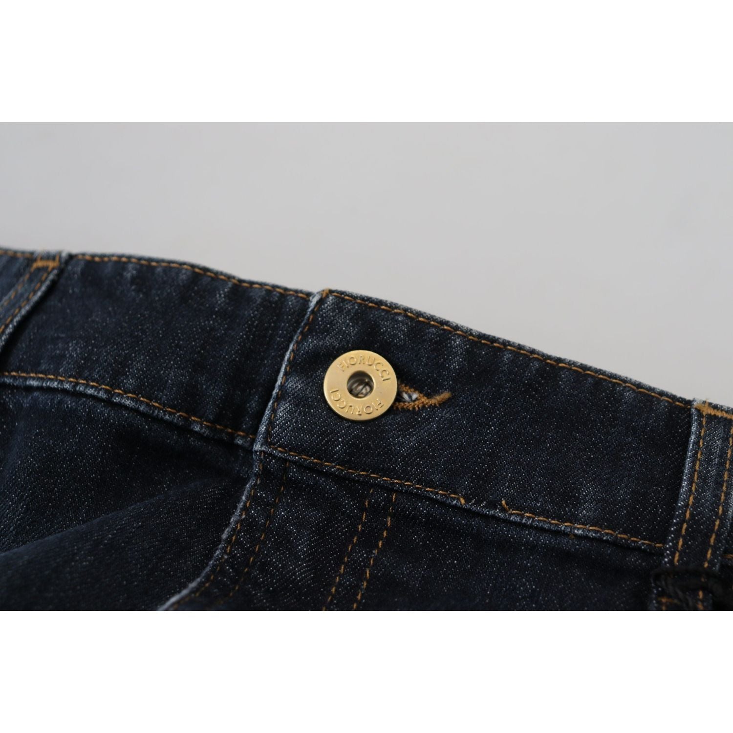 تنورة جينز فيوروتشي أنيقة بخصر متوسط باللون الأزرق الداكن