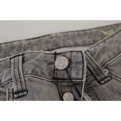 Care Label Gray Washed Cotton Skinny Women Casual Denim Jeans