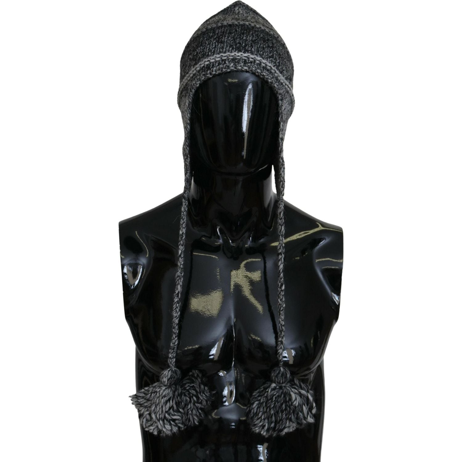 قبعة بيني محبوكة أنيقة باللون الرمادي من دولتشي آند غابانا