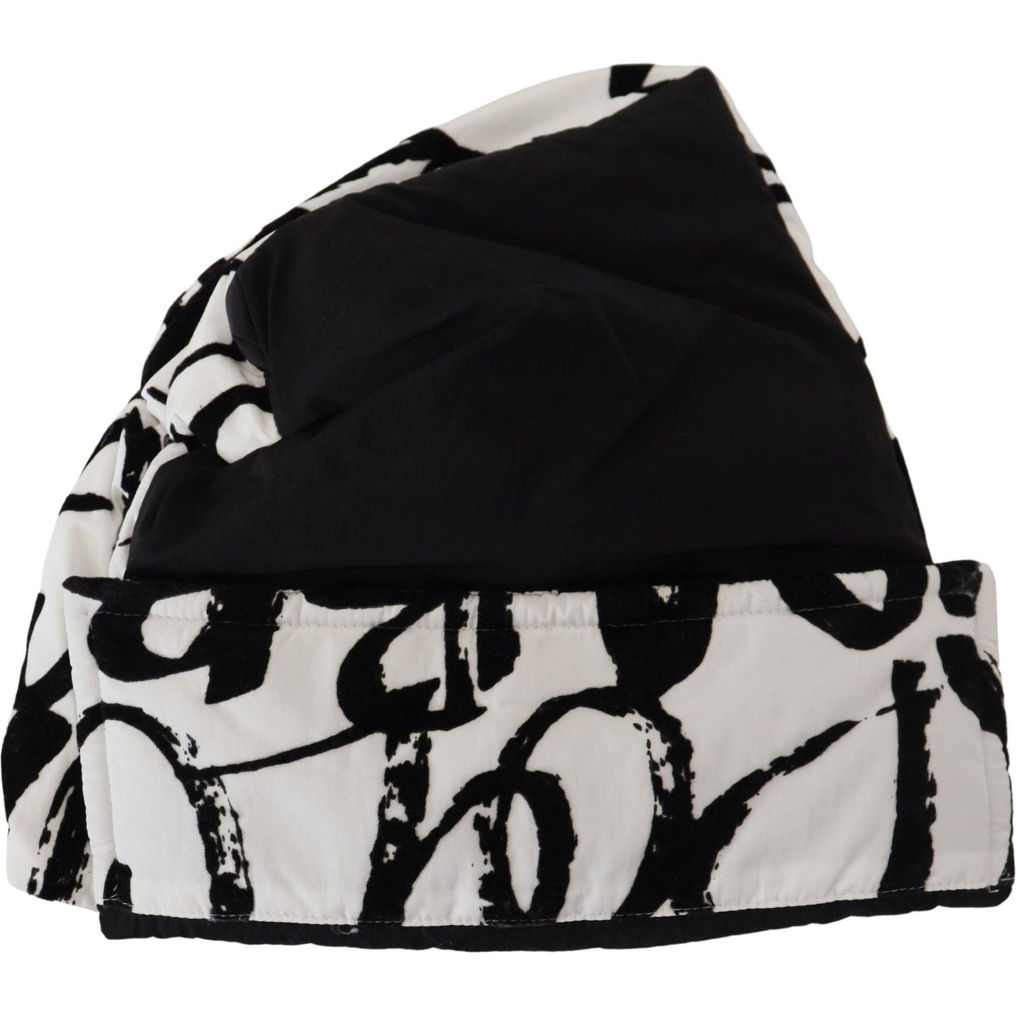 Dolce & Gabbana White Printed Nylon Women Winter Beanie Cap Hat