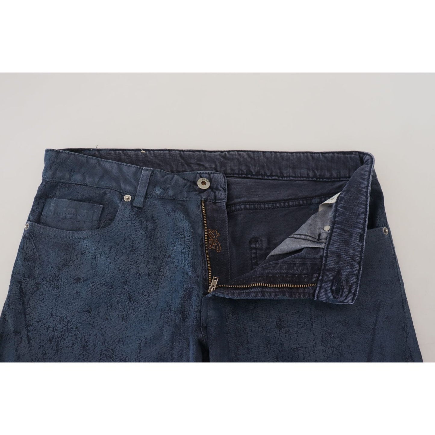 Exte Blue Cotton Tapered Slim Fit Men Casual Denim Jeans
