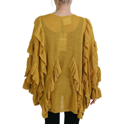 Aniye By Gold Long Sleeves Ruffled Women Cardigan Sweater