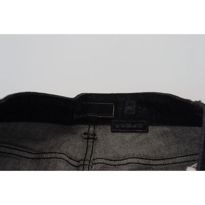 Acht Black Low Waist Slim Fit Cotton Denim Jeans