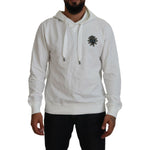 Dolce & Gabbana White Cotton Hooded Sweatshirt Logo Sweater TSH84009-48