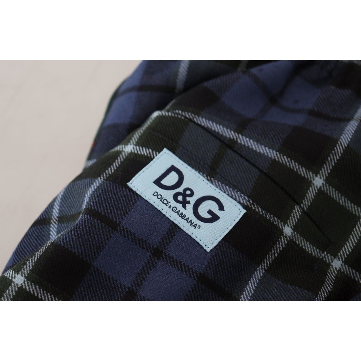Dolce & Gabbana Multicolor Checkered Wool Men Jogger Pants