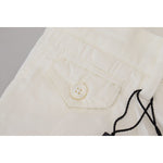Dolce & Gabbana Elegant White Cotton Chino Pants Dolce & Gabbana Gray