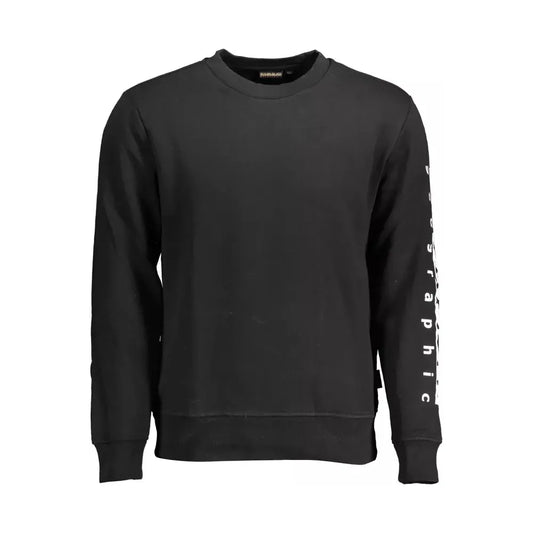 Napapijri Elevate Your Style with a Sleek Black Sweatshirt NA-14607-XXL-FBB-223