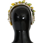Dolce & Gabbana Yellow Lemons Sicily Crystal Diadem Tiara Headband