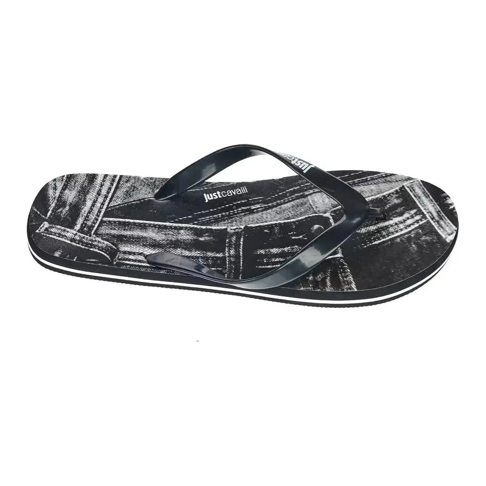 Just Cavalli "Black EVA Men's Sandal with Iconic Design Detail"
