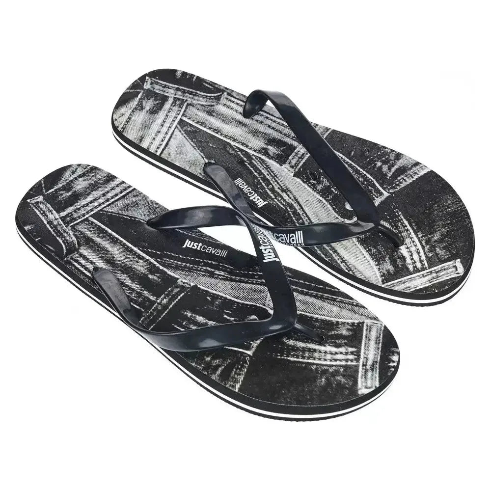 Just Cavalli "Black EVA Men's Sandal with Iconic Design Detail"