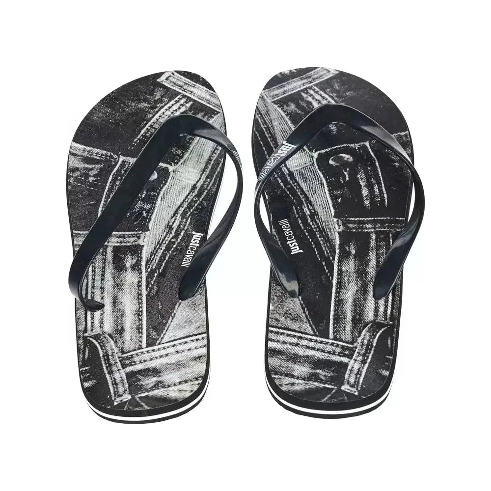 Just Cavalli "Black EVA Men's Sandal with Iconic Design Detail"