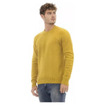 Alpha Studio Yellow Wool Men Sweater AL-23434-IT50 | L