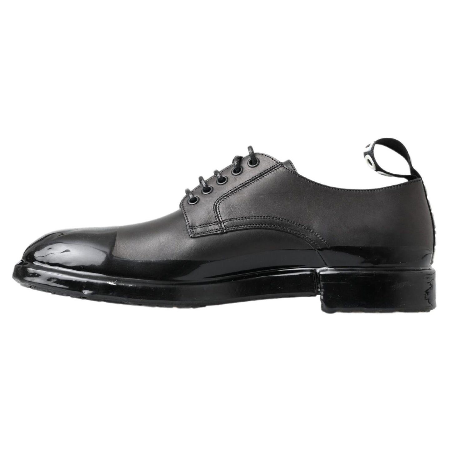 Dolce & Gabbana Black Leather Derby Dress Shoes
