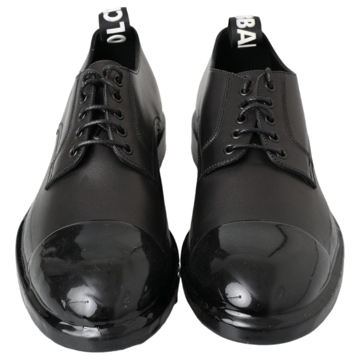 Dolce & Gabbana Black Leather Derby Dress Shoes MV5039- 48