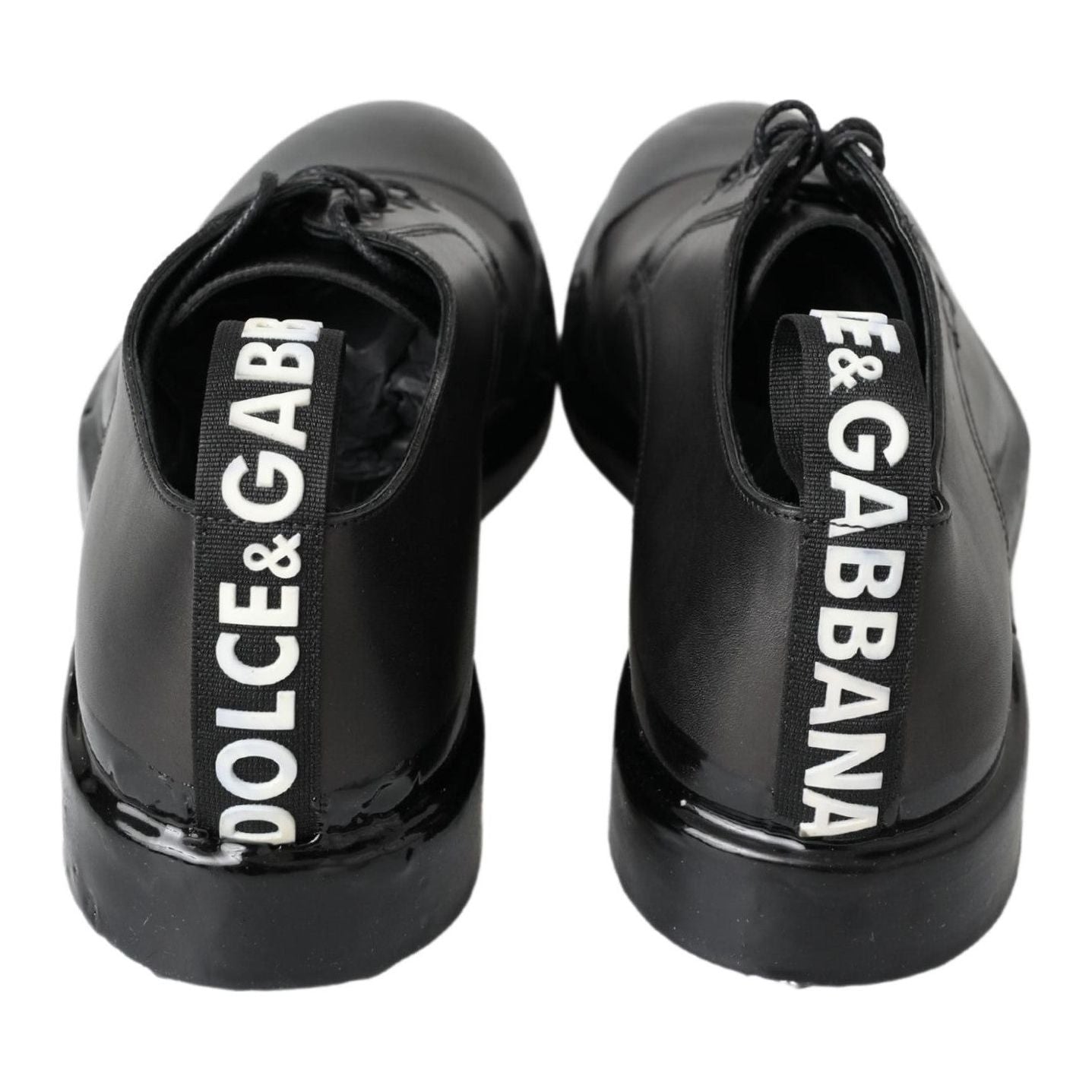Dolce & Gabbana Black Leather Derby Dress Shoes MV5039- 48
