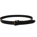 Dolce & Gabbana Black Calf Leather Logo Brass Metal Buckle Belt BEL8593 -90