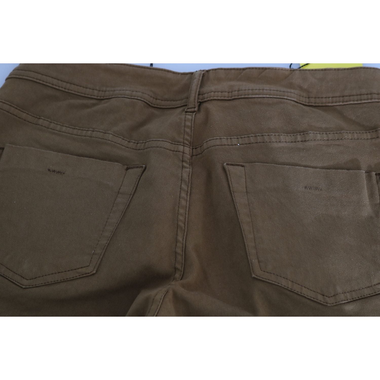 بنطلون قطني أنيق وضيق من الخصر المتوسط ​​من PLEIN SUD