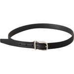 Dolce & Gabbana Black Canvas Leather Silver Logo Metal Buckle Belt