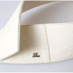 GF Ferre Off White Waxed Cotton Wide Fashion Waistband Belt