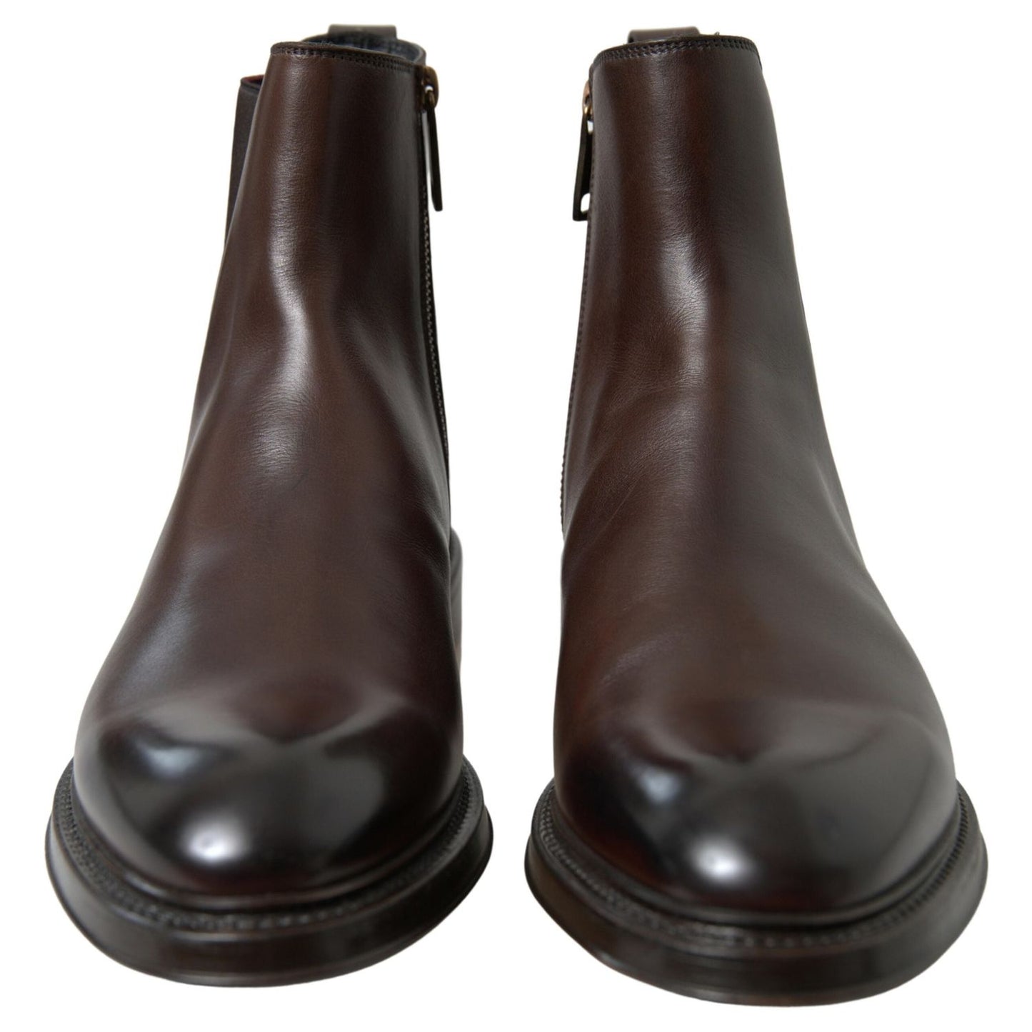 Dolce & Gabbana Brown Leather Chelsea Mens Boots Shoes MV5138-40