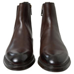 Dolce & Gabbana Brown Leather Chelsea Mens Boots Shoes MV5138-40