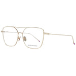 Scotch & Soda Gold Women Glasses Frame, full-rim square style, gold metal, demo lenses. Size 55-14-145, includes branded case.