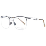 Scotch & Soda Gray Men Glasses Frame, gunmetal square half-rim style with demo lenses, metal frame, temples length 140mm.