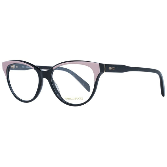 Emilio Pucci Multicolor Women Glasses Frame in plastic, cat eye style with full-rim design, and branded case included.
