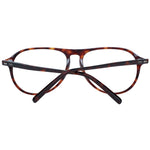Tod's Brown Men Glasses Frame in full-rim aviator style with demo lenses; brown plastic frame for men; includes branded case.