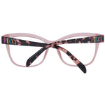 Emilio Pucci Pink Women Glasses Frame in rose color, square style, plastic material, full-rim with branded case included.