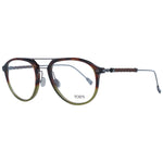 Alt Tag: Tod's Brown Men Glasses Frame, aviator style, full-rim, plastic material, demo lenses, size 53-20-145, branded case included.
